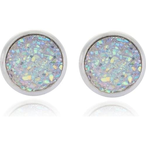 Hainon Distribution Fashion Earrings Jewelry Trendy Silver Color Austrian Crystal Opal Earrings Wedding For Women Gift