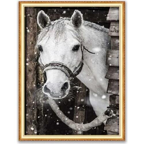 Animal Horse DIY Cross Stitch 11CT Embroidery Kits Craft Needlework Set Printed Canvas Cotton Thread Home Decoration Hot Sell