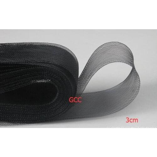 1.2"(3cm) Flat Stiff Plain Crins Horsehair Crinolines Trimming/Braid For Women Hat 100yard/lot