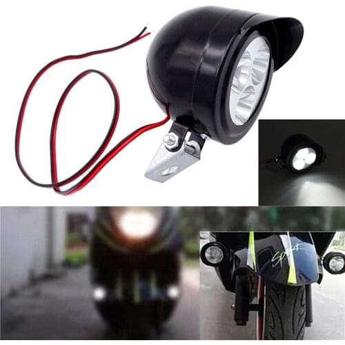 1 Pcs Universal Motorcycle Headlights LED Metal Round Spotlights Electric Car Fog Light Car Styling 400LM Vehicle Lighting 3W