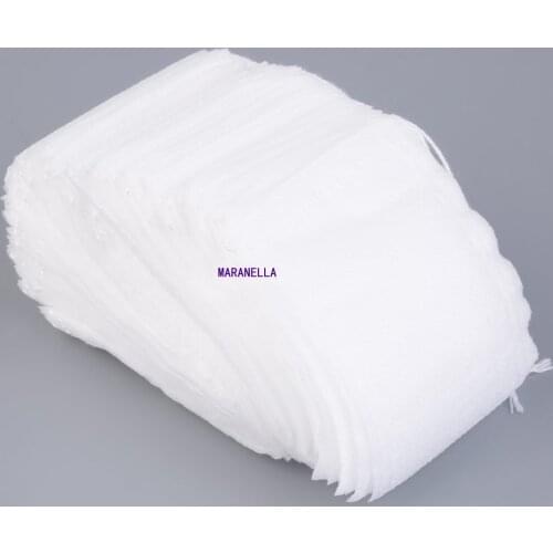 100Pcs/Lot Teabags 5 x 7CM Empty Scented Tea Bags With String Heal Seal Filter Paper for Herb Loose Tea