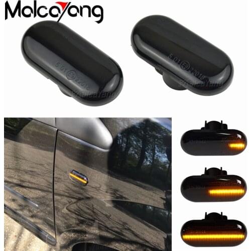 2PCS LED Car Dynamic Side Marker Blinker Turn Signal Light For Renault Megane 1 Clio1 2 Dacia Duster Dokker Smart Fortwo 453