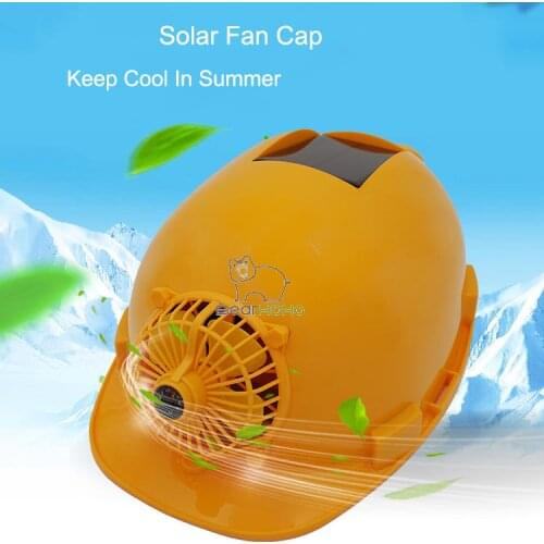 4-speed Wind Solar Fan Cap Thick Site Safety Helmet With Electric Fan USB Charging Sunshade Cool Safety Hat Adjustable Headband