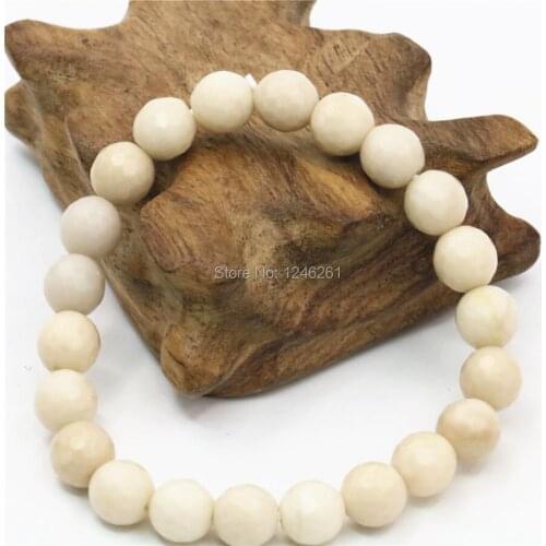 8mm Natural White Chalcedony Accessories 7.5inch Bracelet Beads Stone Fashion Jewelry Making Design Women Girls Christmas Gifts