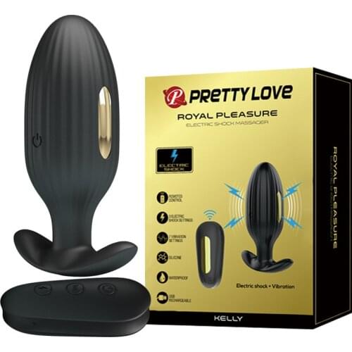 Wireless Remote Control Electric Shock Anal Plug Male Prostate Massager Gay Big Butt Plug Vibrator Sex Toy For Men Sex Product