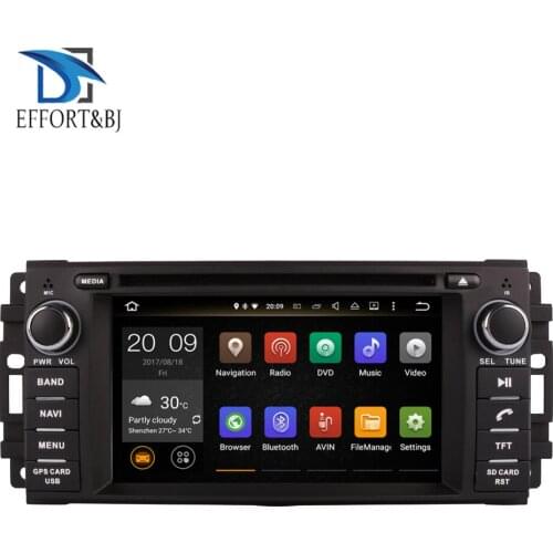 Android 9.0 Octa Core 4GB RAM Car GPS Navigation For Jeep Wrangler/Commander/Dodge Chrysler 2007-2018 DVD CD Player SWC Wifi BT