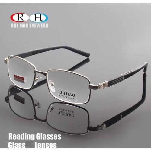 Brand Reading Glasses Clear Glass Lenses Presbyopic Eyeglasses Read Spectacles +1.00~+4.00 Rectangle Glasses Design 1308