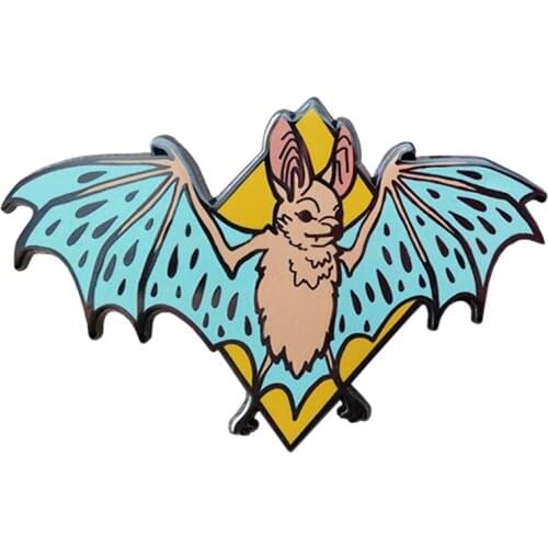 Ghost bat enamel pin cute spooky animal brooch Halloween jewelry