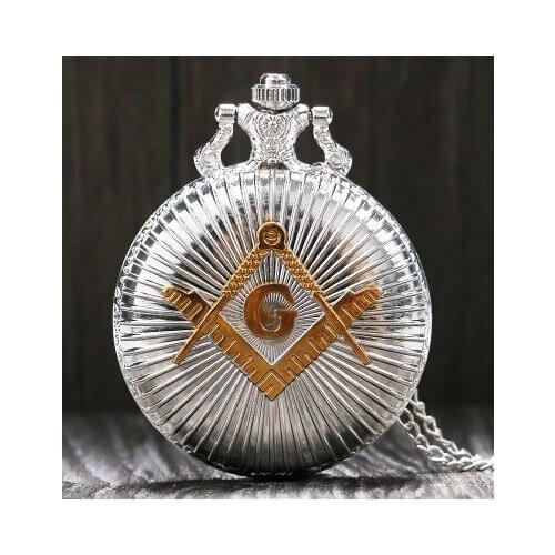 Fashion Masons Freemasonry pocket watch woman man vintage antique Pendant G fob watches classic Silver and Golden GOG688