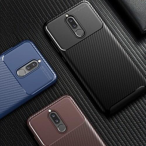 Cover For Huawei Mate 10 Lite Case Luxury Carbon Fiber Soft TPU Slim Silicone Case for Huawei Mate 10 Lite cover For Nova 2i Bag