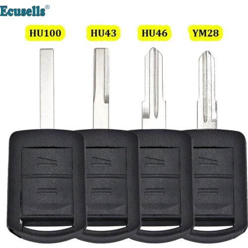 2 Button Remote Key FOB Case Shell For Vauxhall Opel Corsa Agila Meriva Combo Astra with Uncut HU46/HU100/HU43/YM28