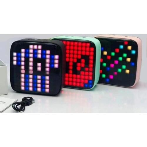 Colorful Wireless Speaker LED Light Compact Creative Bluetooth 5.0 for Parties Rechargeable Working Time 4-6 Hours