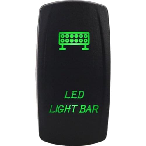 DC 12V/24V 5Pin Car Boat Marine RV Light Bar Rocker Toggle Switch Green/Red LED