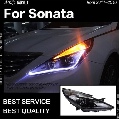 AKD Car Styling Head Lamp for Hyundai Sonata Headlights 2011-2016 Sonata LED Headlight DRL Hid Bi Xenon Auto Accessories