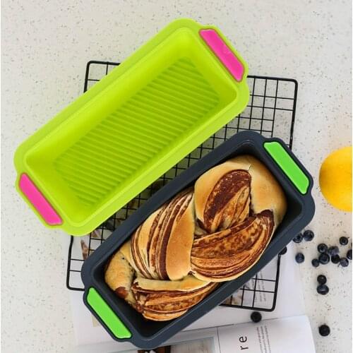 Home Kitchen Life Color Toast Mold Non-stick Silicone Household Baking Toast Bread Mold Rectangular Silicone Cake Baking Tools