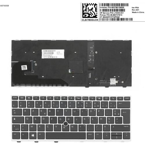 IT Italian New Replacement Keyboard for HP EliteBook 830 G5 730 G5 735 G5 836 G5 Laptop Silver Frame with Backlit & Pointer