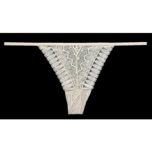 LOOK FOR YOUR WONDERFUL NIGHTS WITH ITS STUNNING COLOR ELEGANT LINGERIE Lace Design Womens Thong WHITE FREE SHIPPING