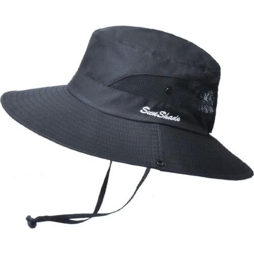 Parent-child Unisex Summer Foldable Sun Fisherman Hat Sunscreen Wide UV Women Men Cap Protection Brim Travel Beach Casual S1C7