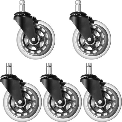 5PCS 2.5 Inch 3 Inch Office Chair Caster Wheels Universal Mute Safe Wheel Rollers Replacement
