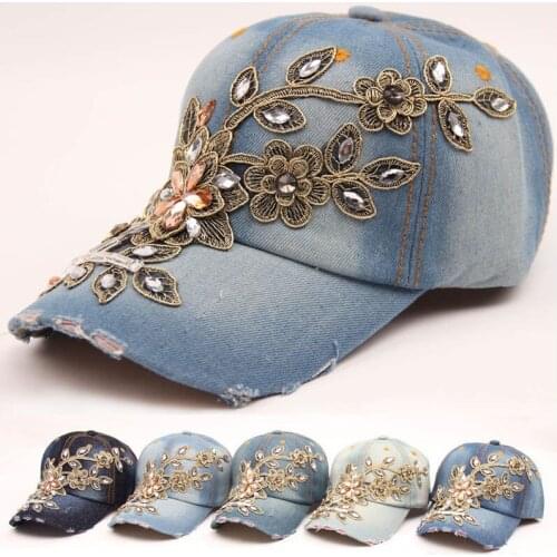 Gold Flower Adornment Modelling Cowboy Hat Baseball Tide Female Leisure Hat Shading In Summer In Europe And America