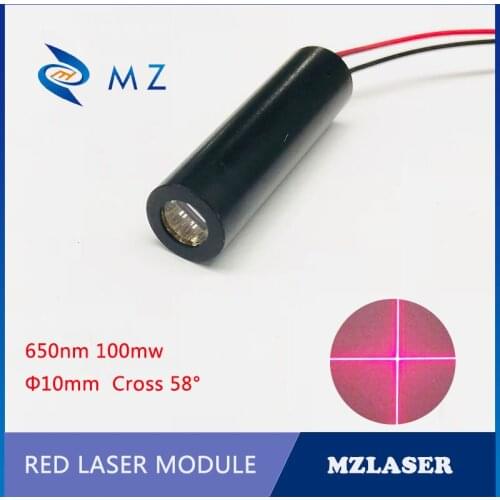 Red Cross laser 10mm 650nm100mw High Power Red Industrial ACC Drive Cross Red Laser module