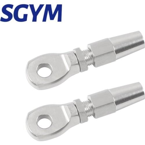 2pcs Cable Railing Swageless Eye Terminal Tension Hardware for 5mm Wire Cable Railing Patio Deck Railing