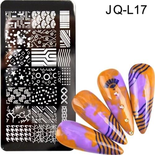 YZWLE Summer Fruits With Line Design Stamp Plates Leaf Flower Nail Art Stamping Template Printing Stencil Image Tool