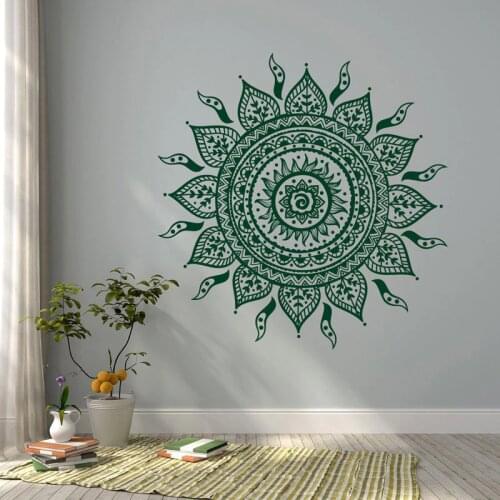 Mandala Vinyl Wall Decals- Yoga Studio Bohemian Boho Bedroom Mandala Wall Art- Mandala Car Window Decal MT20