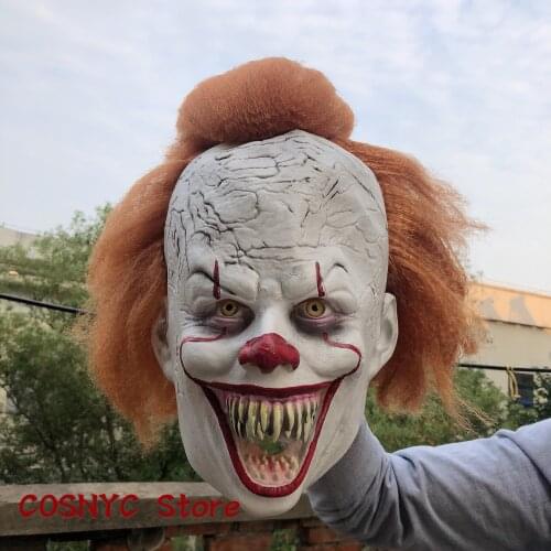 Joker Pennywise Cosplay Mask Stephen King It Chapter 2 2 Horror Clown Halloween Party Costumes 2019 Luxury