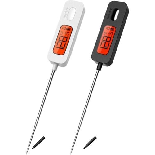 Instant Read Digital Meat Thermometer Magnetic Food Cooking Thermometer with Backlight Kitchen Oven BBQ Grill LX0D