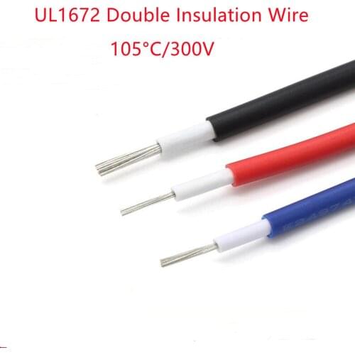 10M/1LOT UL1672 PVC Double Insulation Environmentally Stranded Electronic Wire Tinned Copper Cable 16 18 20 22 24AWG