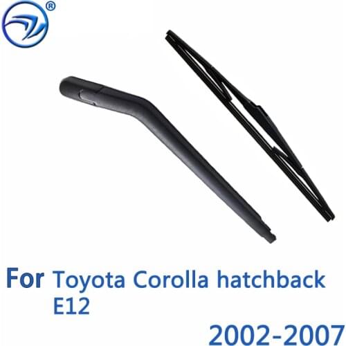 Wiper 14" Rear Wiper Blade Arm Set Kit For Toyota Corolla hatchback E12 2002-2007 Windshield Windscreen Rear Window