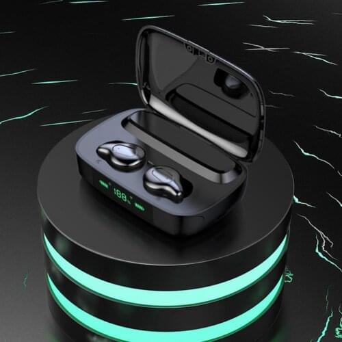 TWS Pro Earphone Waterproof Three-screen Digital Display Wireless Bluetooth In-ear Earbuds for Sports With 2200mAh Charging Box