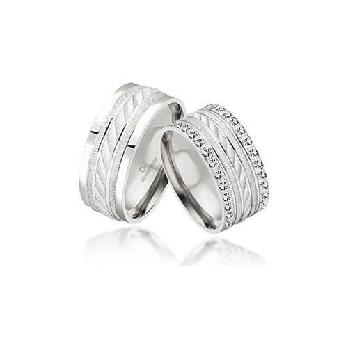 New Design Silver Couple Wedding Ring Ring