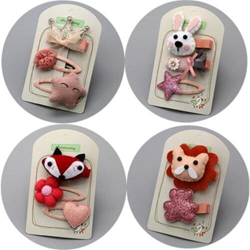 New ChildrenS Headdress Crown Cartoon Hairpin Jewelry Set Girls Hair Accessories