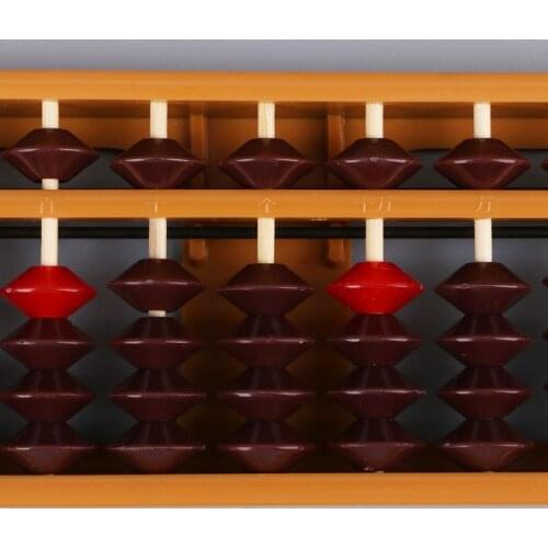 R9UA Portable Japanese 13 Digits Column Abacus Arithmetic Soroban Caculating School Math Learning Tool