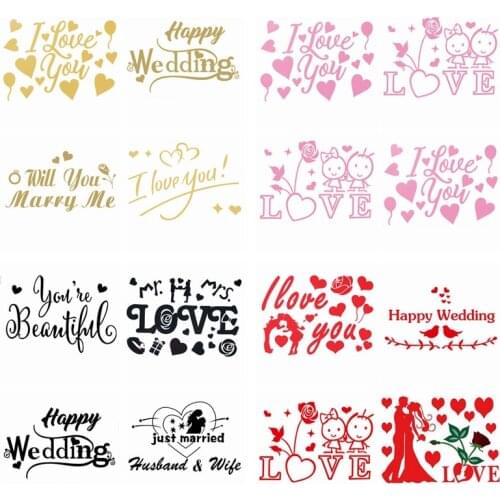 18inch PVC Transparent Helium Bubble Balloon I LOVE YOU Happy Wedding Letter Sticker Valentines Day Party Wedding Decoration