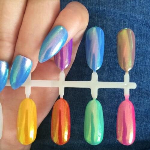 WHOLESALE Aurora Neon Pigment Clear Effect Mermaid Powder Chameleon Powder Pearl Chrome Nail Rainbow Dust Nail Art Manicure