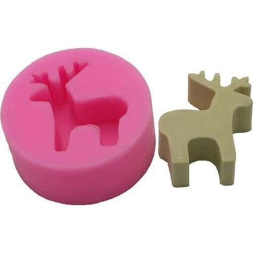 Christmas Molds Silicone Crafts Deer Molds for Soap Making Chocolate Mold Forms for Candles Gypsum Form Arts 3d Soap Mold