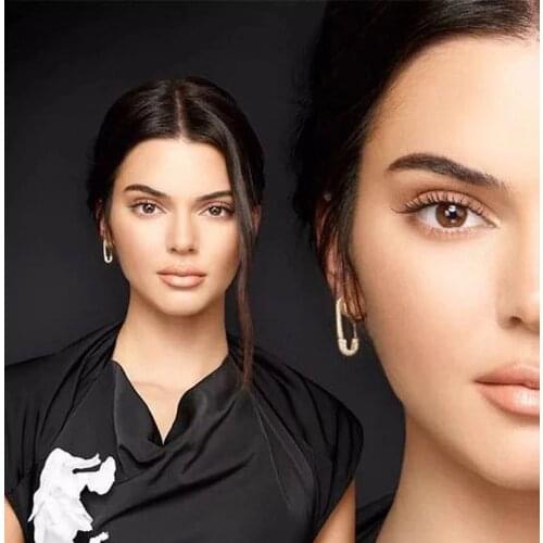 Rongho brand Crystal Pins Stud earrings for women Hiphop earring pendant Gold Femme Brincos Rock accessories 2020