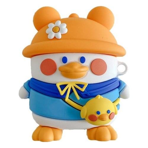 Cute Cartoon Apple Airpods Silicone Earphone Case Backpack Duckling Airpods Pro Wireless Bluetooth Earphone Protective Shell