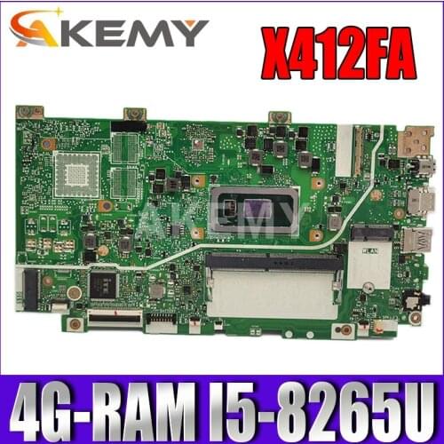X412FA Mainboard For ASUS X412FA X412FJ X412FL X412F A412F F412F Laptop motherboard Motherboard 4G-RAM I5-8265U GM