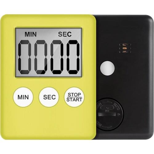 1Pc Super Thin LCD Digital Screen Kitchen Timer Square Cooking Count Up Countdown Alarm Kitchen Gadget 7 Colors