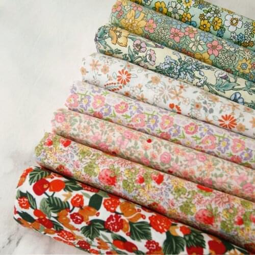 140x50cm/pcs cotton poplin fresh fairy Floral Fabric summer childrens dress fabric DIY