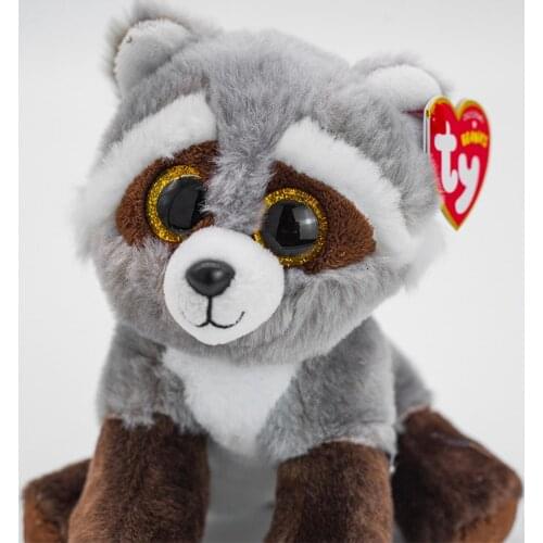 15/25CM Ty Beanie Bandit Sparkly Glitter Eyes The Raccoon Cute Animal Doll Birthday Decorations Gift Soft Stuffed Plush Toy Kids