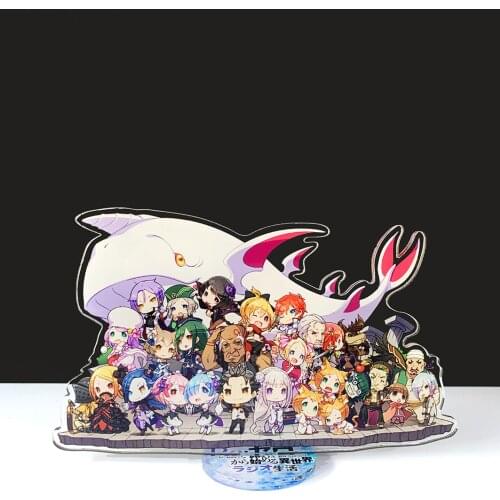 16cm anime Love Thank You Re Zero Starting Life in Another World Ram Rem acrylic stand figure model double-side plate