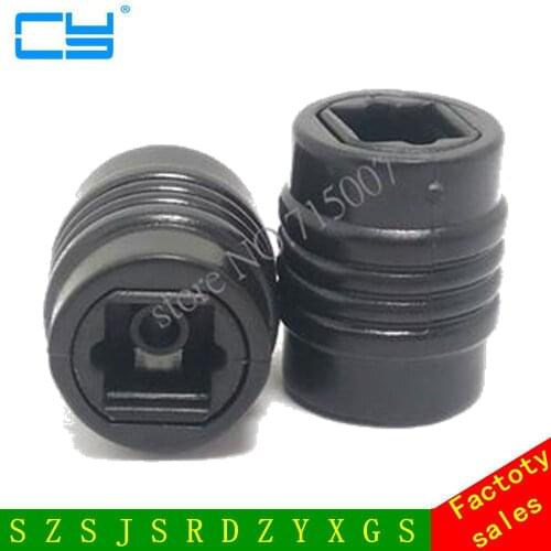 2pieces / lot New TosLink Optical Coupler Digital Audio Fiber Female Extension Adapter High Quality