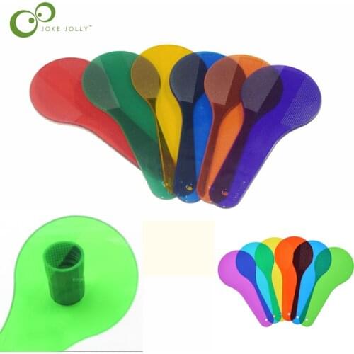 6pcs Science Technology Small Production Colorful Shooting Type Children Oontessori Early Educational Color Filter Board DDJ