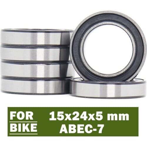 6802-2RS Bearing 15*24*5 mm 6PCS ABEC-7 15 24 5 6802RS Metric Thin Section Ball Bearings For Bicycle Hub Front Rear Hubs Wheel