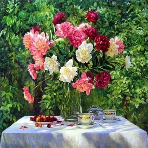 Diy diamond painting flower rose cross stitch kits resin pasted painting full round drill needlework Mosaic Home Decor